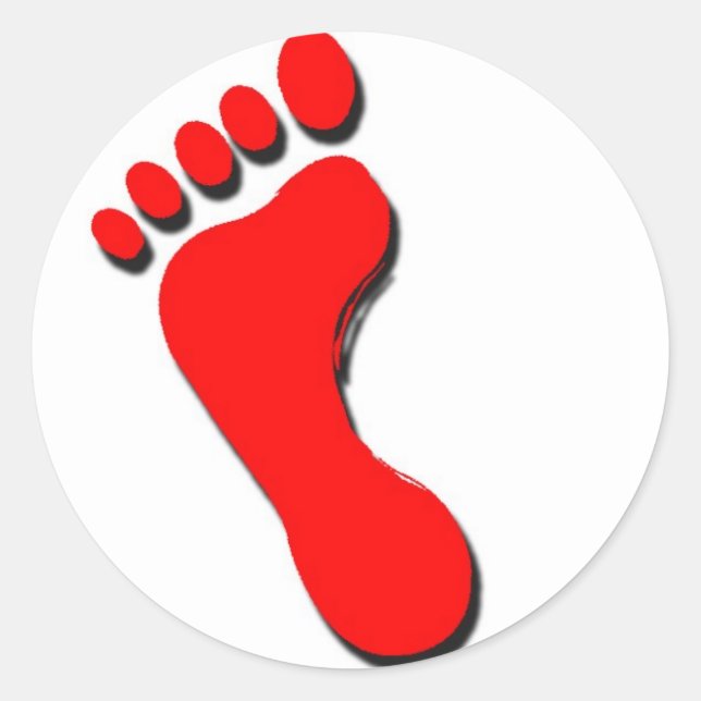 Sticker Rond Impression du pied de l'enfant (Devant)