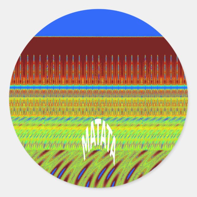 Sticker Rond Impression Motif géométrique coloré (Devant)