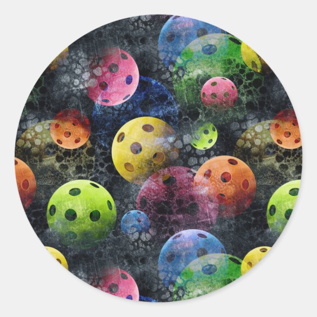 Sticker Rond Impression Pickball (Devant)
