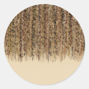 Sticker Rond Impression safari exotique moderne abstraite et gl