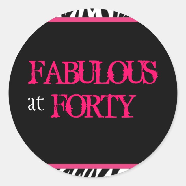 Sticker Rond impression zèbre (Devant)