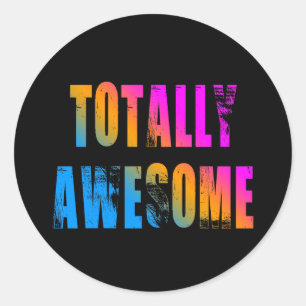 Sticker Rond IMPRESSIONNANT des années 1980 de TIGRE de COREY