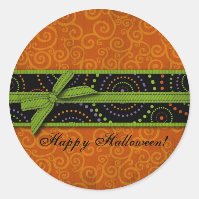 Sticker Rond Imprimantes Halloween amusantes (Devant)