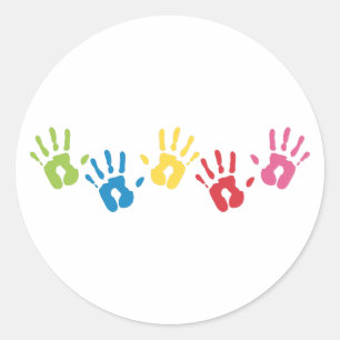 Sticker Rond Imprimantes main