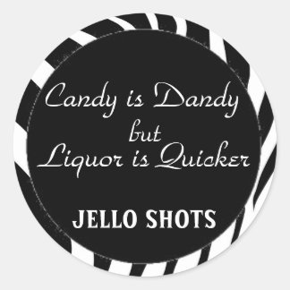 Sticker Rond imprimé zèbre, cercle noir, Candy est Dandy, mais,