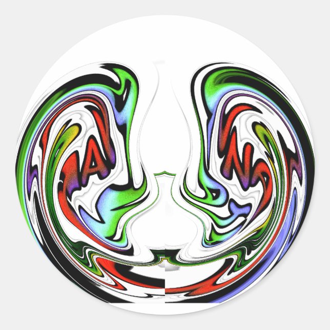 Sticker Rond Imprimer Hakuna Matata Whirl Art Extraordinaire (Devant)