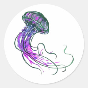 STICKER ROND IMPULSION ET TENTACULES