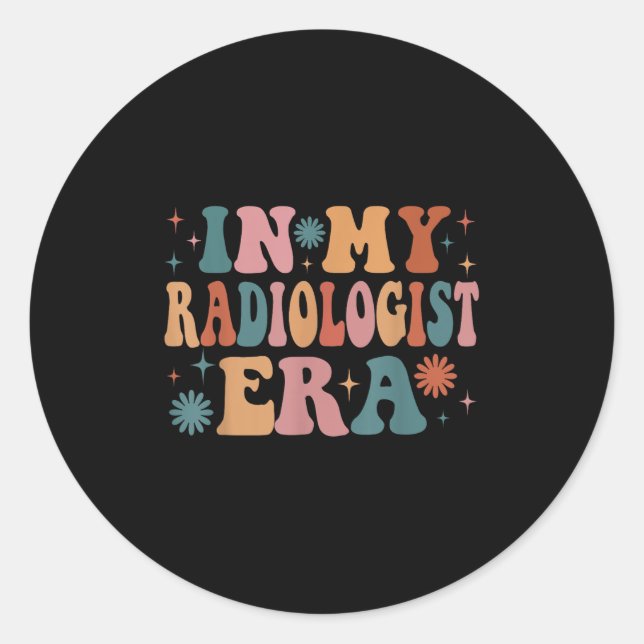 Sticker Rond In My Radiologist Era Funny Women Christmas  (Devant)
