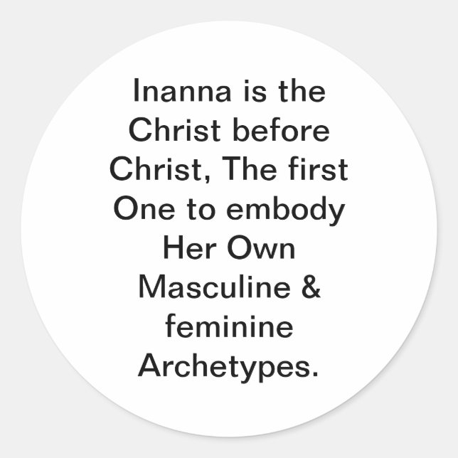 Sticker Rond Inanna est Jésus Transformer Hankamer Artjunkhaus  (Devant)