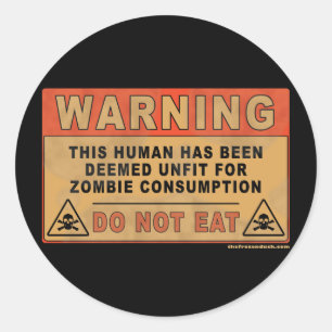Sticker Rond Incapable d'avertissement à la consommation de