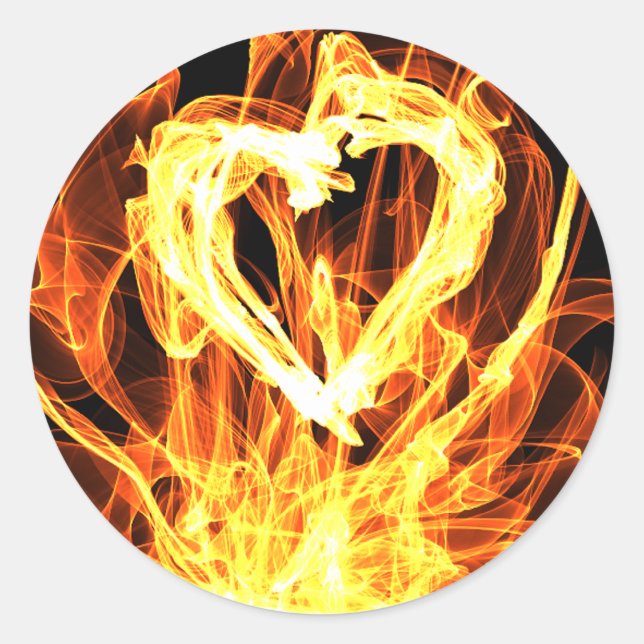 Sticker Rond Incendie cardiaque (Devant)