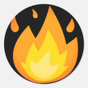 Sticker Rond Incendie violent Emoji