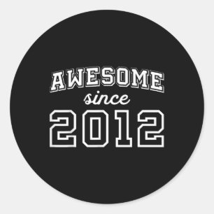 Sticker Rond Incroyable depuis 2012 13e anniversaire garçon 13