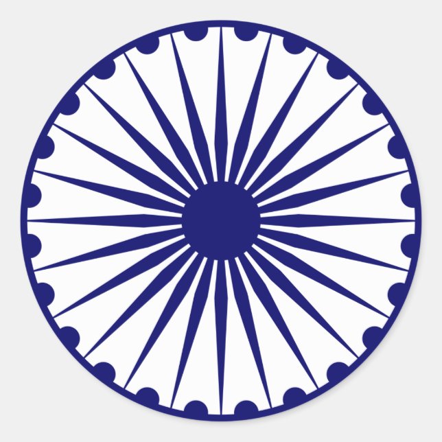 Sticker Rond Inde Ashoka Chakra (Devant)