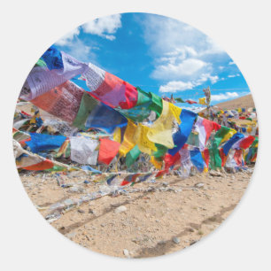 Sticker Rond Inde, Jammu-et-Cachemire, Ladakh, Pass de Namshang