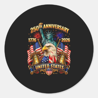 Sticker Rond Indépendance des États-Unis 250e anniversaire 1776