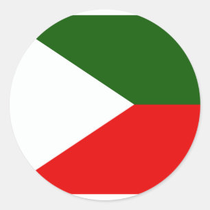 Sticker Rond Indépendant du Cachemire, drapeau de l'Inde