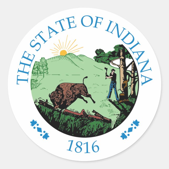 Sticker Rond Indiana (Devant)