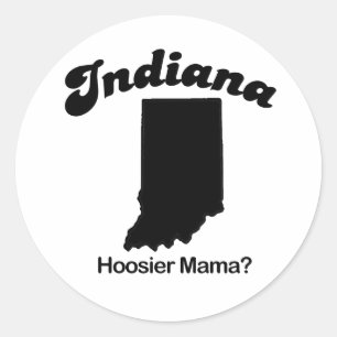 Sticker Rond Indiana - Hoosier Mama