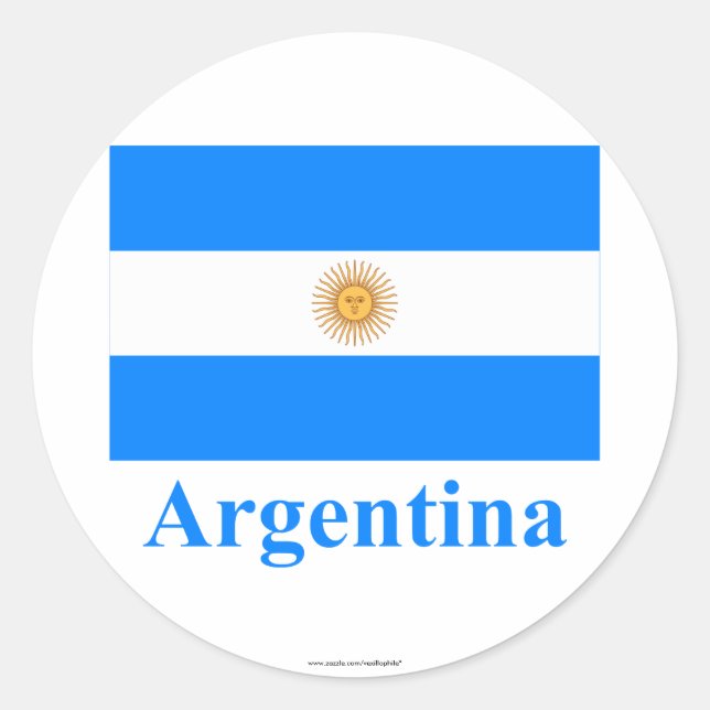 Sticker Rond Indicateur Argentine avec nom (Devant)