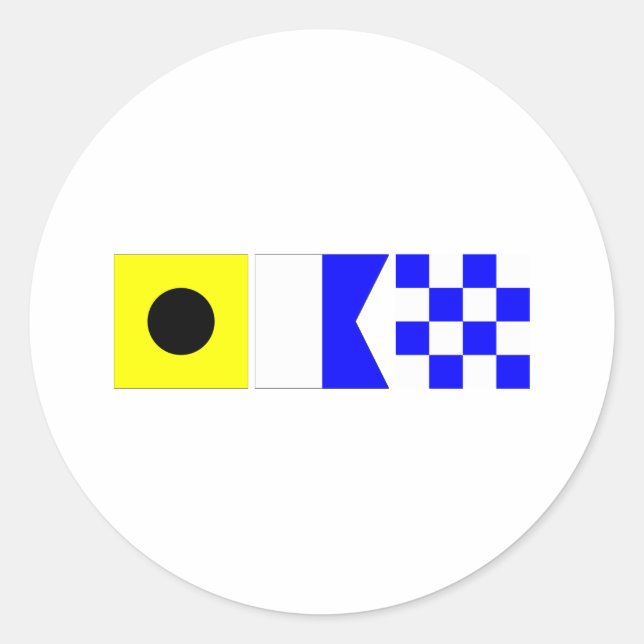 Sticker Rond Indicateur de code Ian (Devant)