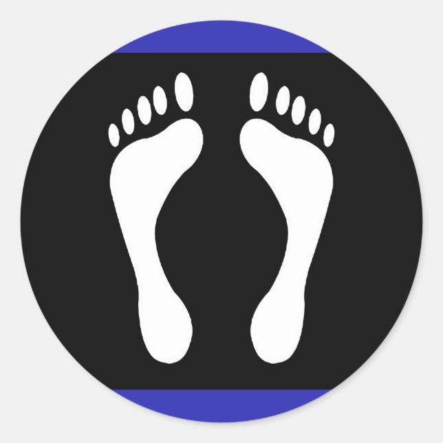 Sticker Rond Indicateur de la fidélité du pied (Empreinte) (Devant)