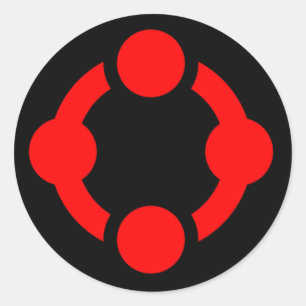 Sticker Rond Indicateur de la fierté de créneau (noir)