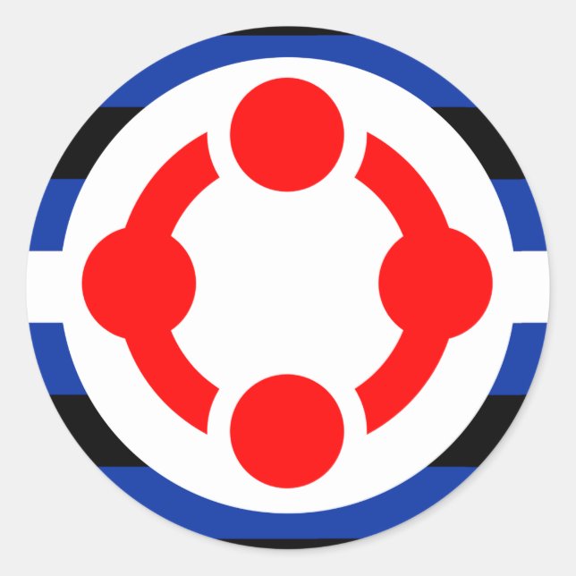Sticker Rond Indicateur de la fierté de créneau (original) (Devant)