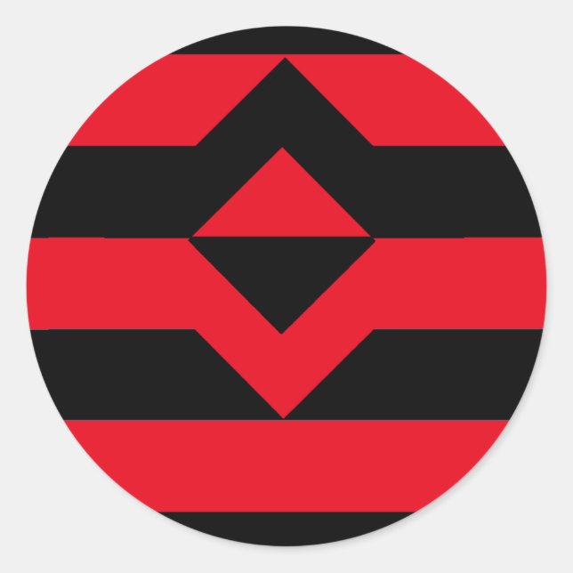 Sticker Rond Indicateur de la première fierté (Devant)