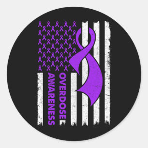 Sticker Rond Indicateur de sensibilisation à la surdose Addicti