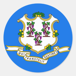 Sticker Rond Indicateur d'état Connecticut