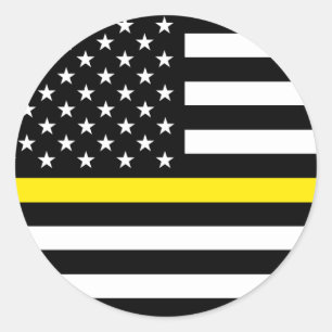 Sticker Rond Indicateur Dispatchers de ligne jaune mince