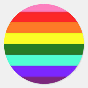 Sticker Rond Indicateur Gay pride d'origine