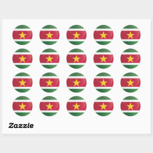 Sticker Rond Indicateur Icône Arrondi Suriname