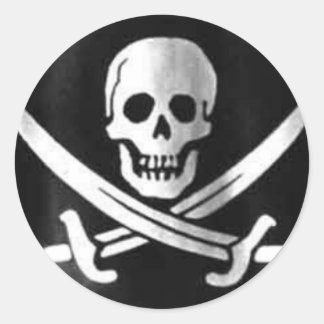 Sticker Rond Indicateur jolly roger