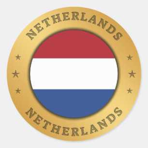Sticker Rond Indicateur Pays-Bas