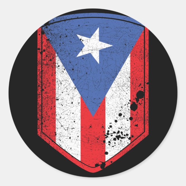 Sticker Rond Indicateur Porto Rico (Devant)