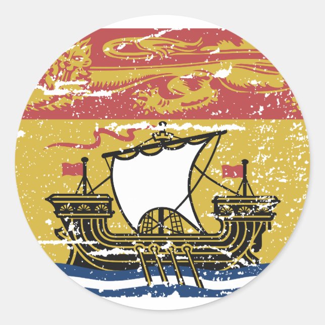 Sticker Rond Indicateur vintage NOUVEAU-BRUNSWICK (Devant)