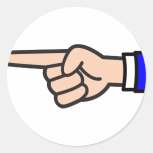 Sticker Rond Indication par les doigts