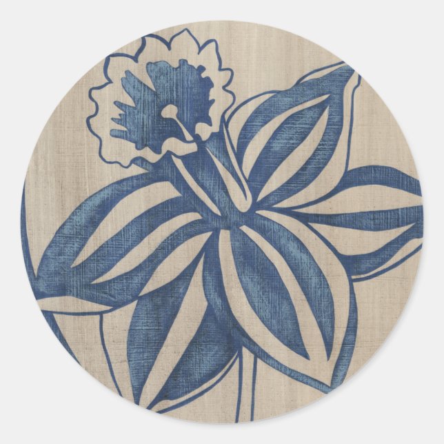 Sticker Rond Indigo Daffodil (Devant)