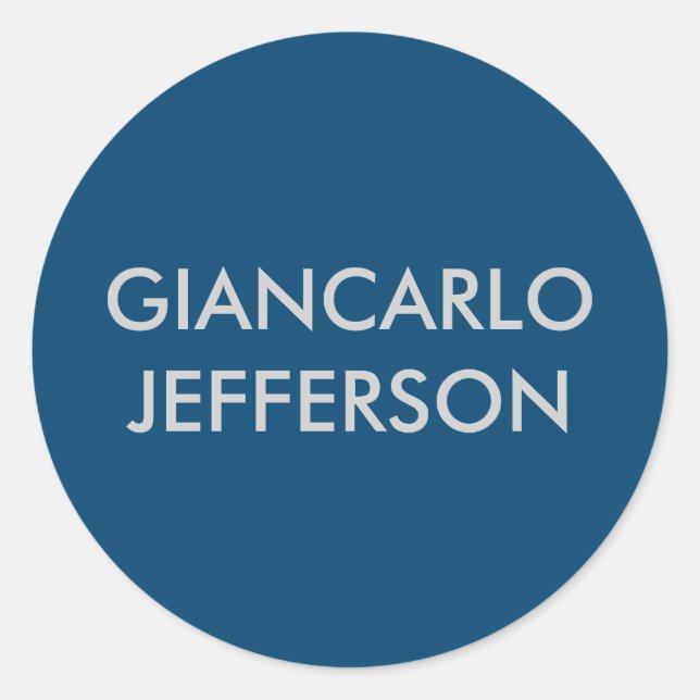 Sticker Rond Indigo Dye Blue Minimaliste Professionnel Votre no (Devant)