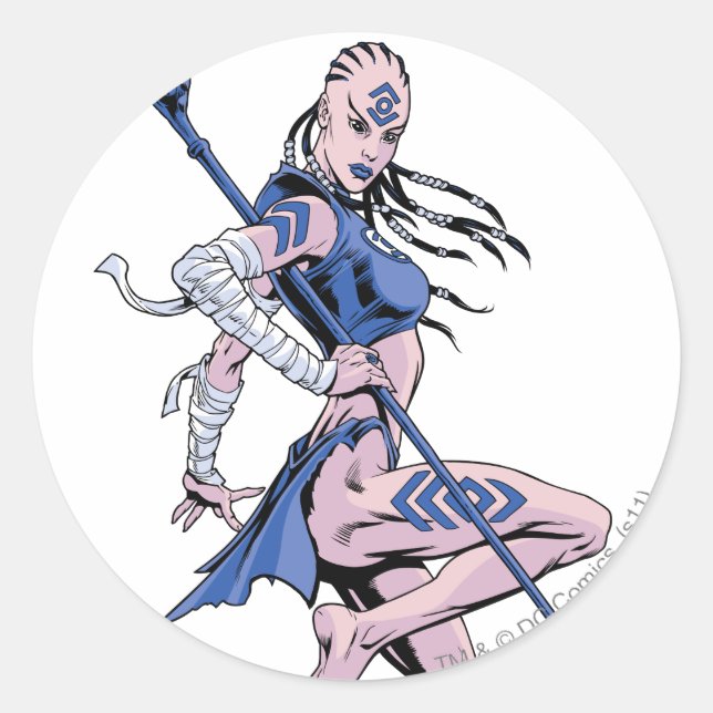 Sticker Rond Indigo Tribe 1 (Devant)
