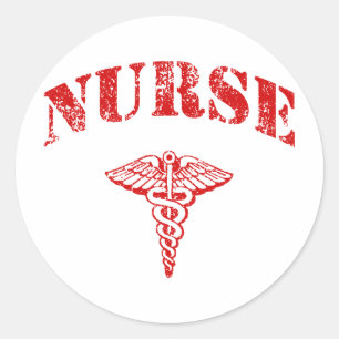 Sticker Rond Infirmière