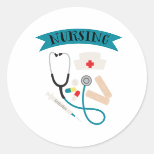 Sticker Rond Infirmière