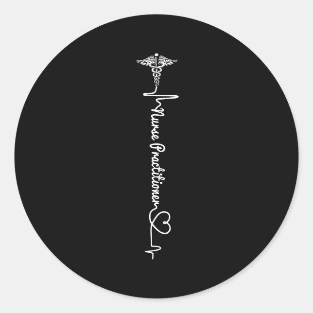 Sticker Rond Infirmière 365 Np Infirmière Praticien (Devant)