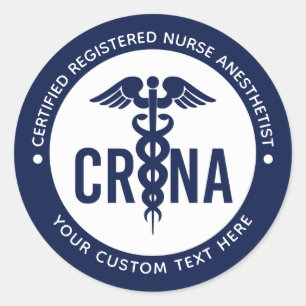 Sticker Rond Infirmière anesthésiste certifiée CRNA personnalis