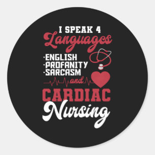 Sticker Rond Infirmière Cardiaque Rn Praticien En Cardiologie C