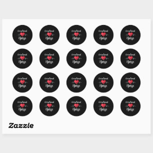 Sticker Rond Infirmière correctionnelle battement de coeur infi