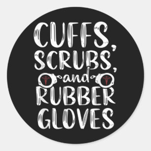 Sticker Rond Infirmière correctionnelle RN Prison Infirmière Mé