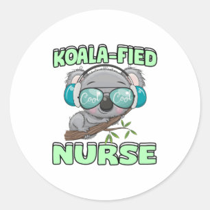 Sticker Rond Infirmière de Koala